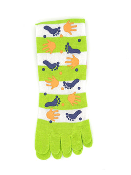 Foot & Hand Print Toe Socks