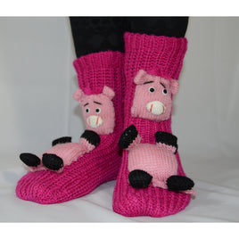 3D Cartoon Animal Knitted Anti-Skid Slipper Socks