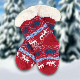 Girls Sherpa Slipper Socks – Plush Fleece-Lined Comfort for Cold Nights