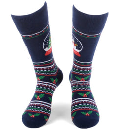 Men's Christmas Snowman Snow Globe Novelty Socks