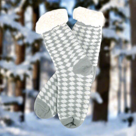 Sherpa Slipper Socks – Cozy Fleece-Lined Socks with Non-Slip Soles