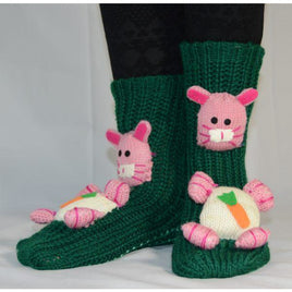Bunny Rabbit 3D Cartoon Animal Knitted Anti-Skid Slipper Socks