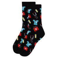 
              Women's Health Care Heroes Doctor/Nurse Pattern Novelty Socks
            
