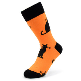 Ladies Halloween Black Cat Novelty Socks