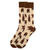 
              Men's Brown Bear Novelty Socks
            