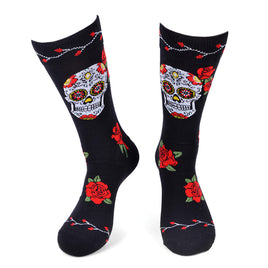 Sugar Skull Novelty Socks