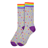 
              Men's Rainbow Stars Novelty Socks
            
