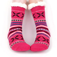 
              Women's Plush Sherpa Winter Fleece Slipper Socks
            